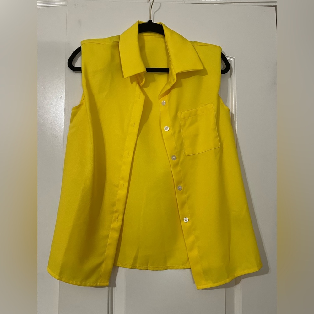 Yellow Sleeveless Shirt